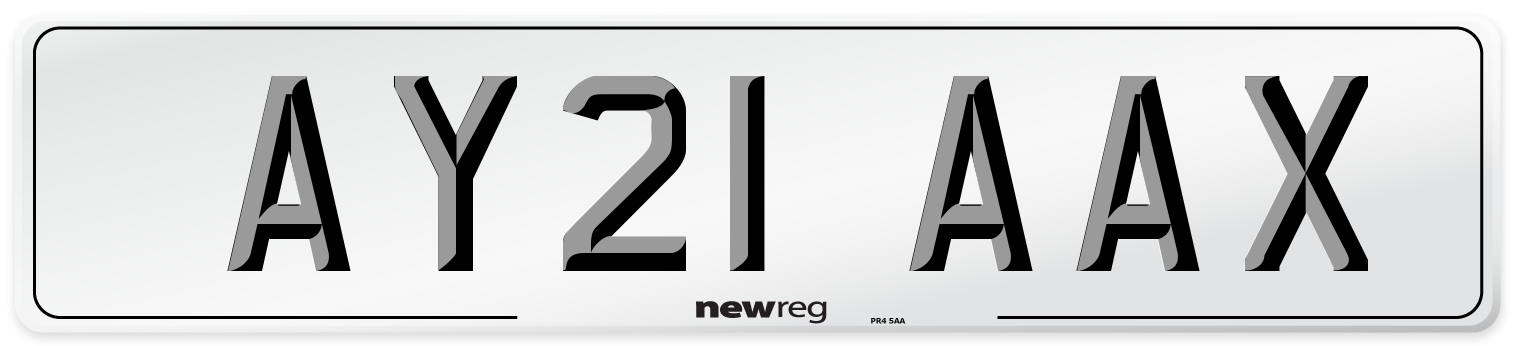 AY21 AAX Number Plate from New Reg